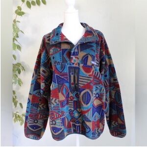 Vintage Patagonia Synchilla Snap-T Fleece Pullover Aboriginal Tribal